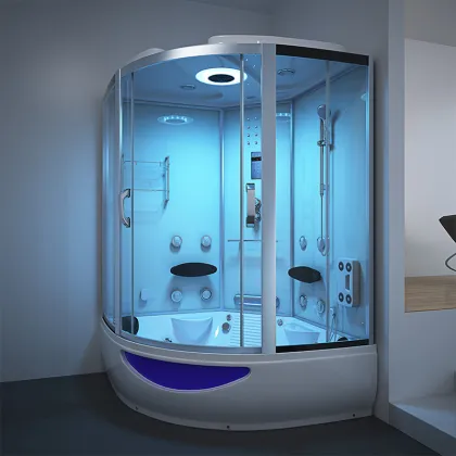 luxury  steam shower room with jacuzzi/whirlpool bath
