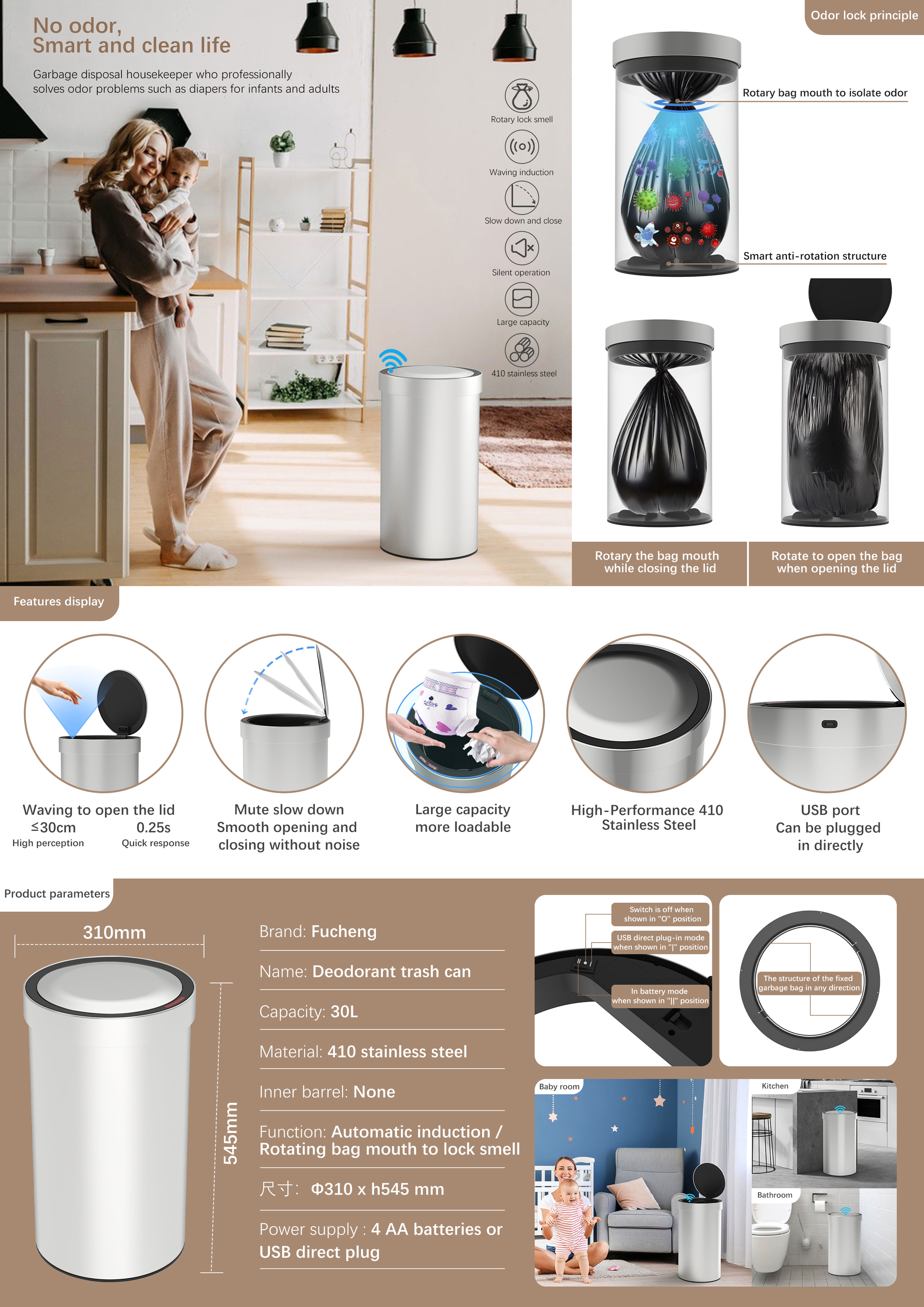 smart sensor trash can