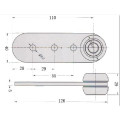 Sida gardin rullar Flat Ball Bearing Rollers