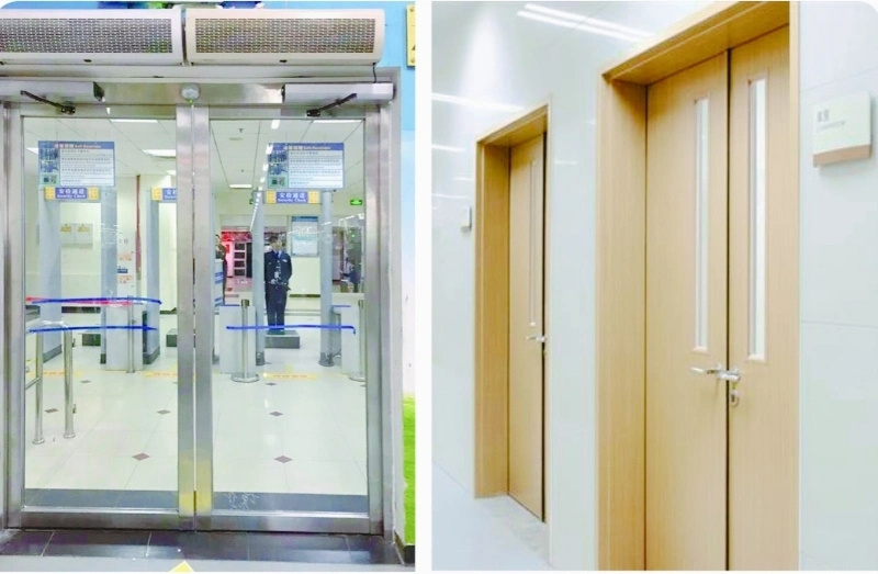 Stainless steel airtight interior hospital sliding door