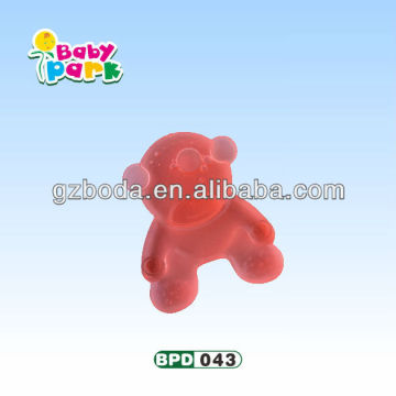 lovely animal shape high quality silicone baby water filled teether