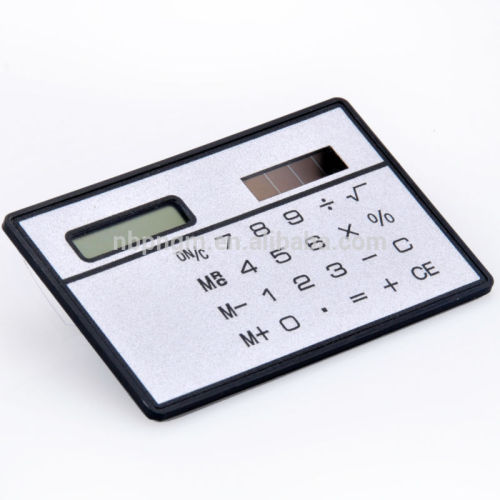 8 Digits Ultra Thin Slim Mini Credit Card Pocket Calculator