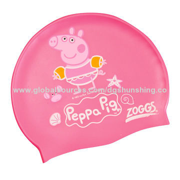 Printing Head Swimming Cap, Made of Silicone Material, SGS Mark, OEM Services Provided
