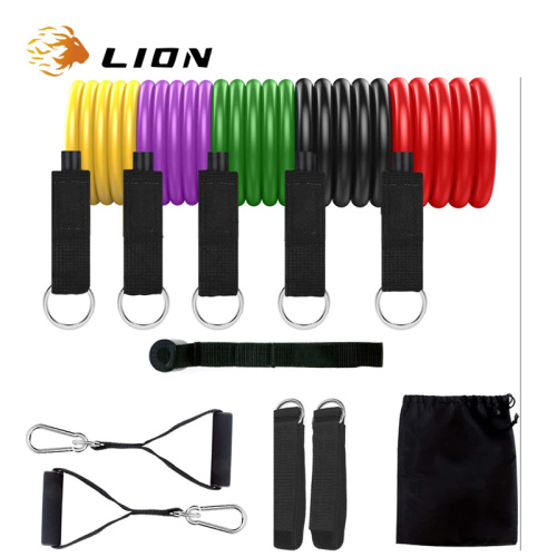 11Pcs Fitness Resistance Tube band With Handles set