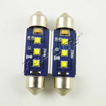 Powerful Brightness 400LM 3PCS*XBD Chip 39MM Festoon Canbus LED Lights Interior Dome Map Light