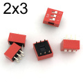 10pcs H026 DIP Slide Switch electric button toggle switches Type Red 2.54 mm Pitch 2 Row 2p 3p 4p 5p 6p 8p 10p power button