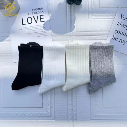 Autumn and Winter Solid Color High Socks Sports Socks