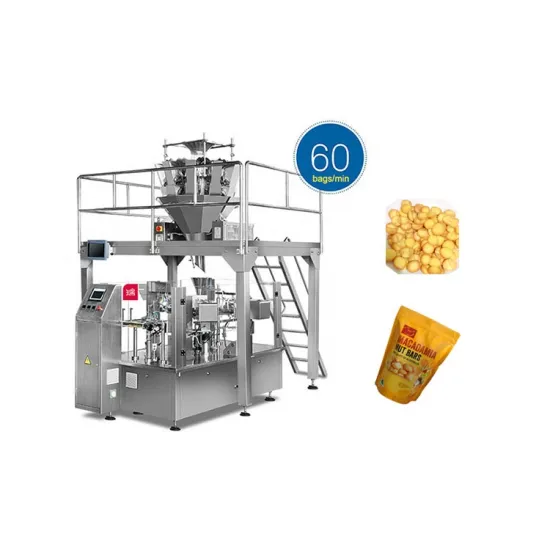 R8-200 Rotary Powder Premade Bag Fill Wheat Corn Flour Stand Up Pouch Packing Machine