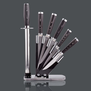 QXF High End New Style Damascus Steel Kitchen Knife Set