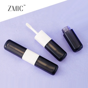 Double Headed Frosted Matte Black Lip Gloss Tube - 4ml+4ml