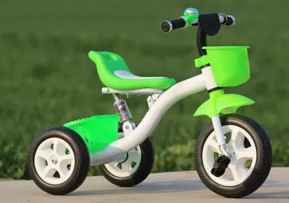 Little girl three wheel bicycle