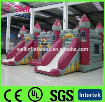 2015 Good quality inflatable bouncy castle with water slide / inflatable air castle for sale