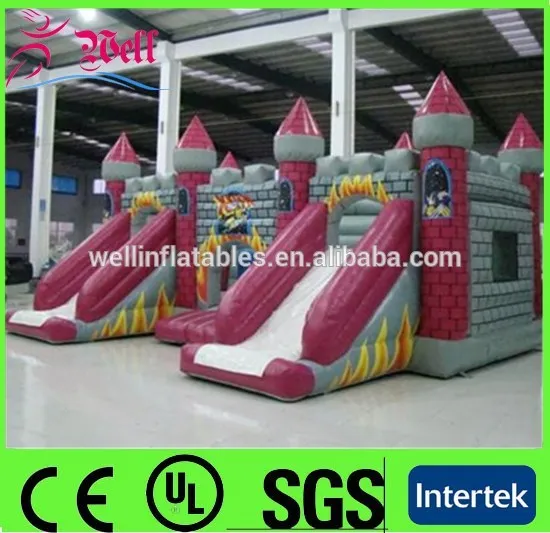 2015 Good quality inflatable bouncy castle with water slide / inflatable air castle for sale
