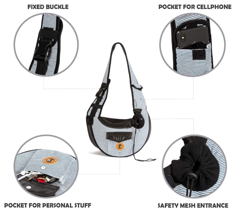 Machine Washable Dog Sling Carrier