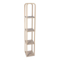 Elegant Wooden Display Shelf With Curved Edges