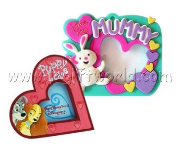 Custom 3D Soft PVC Rubber Photo Frame Magent Sticker