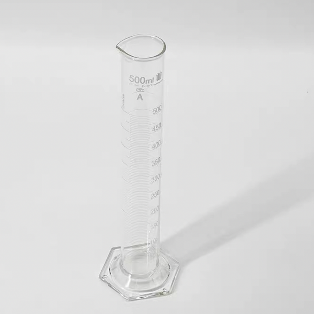 Glassware di base esagonale Misurazione del cilindro 50ml