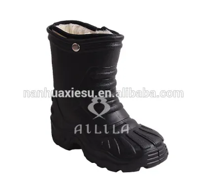 Warm winter rain boots
