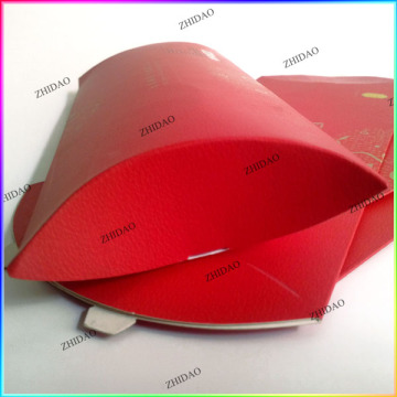 Paper pillow box package with gold foil logo ZD-PB06