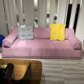 sofa ruang furnitur rumah abu -abu sofa