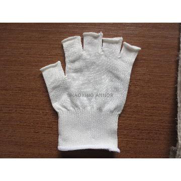 Nylon glove, Ambidextrous Half Finger Glove Liners,Assembly gloves
