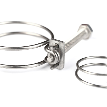High quality stainless steel double wire hose clamp