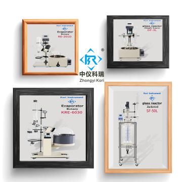 Chemical lab pilot plant glass reactor setup system