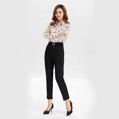 Women's professional  small feet Korean casual pants
