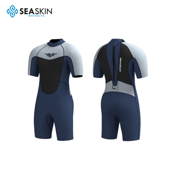 Seaskin 3mm neoprene लड़कों को वापस ज़िप शॉर्टी wetsuits