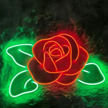 GOLDMORE1 ROSE Neon Sign: Custom LED Lights for Home Decor