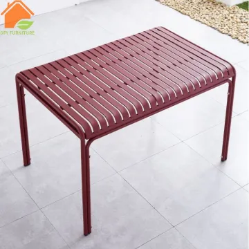 Factory Cheap Striped Aluminum Dining Table Set for Outdoor, Hotel, and Restaurant