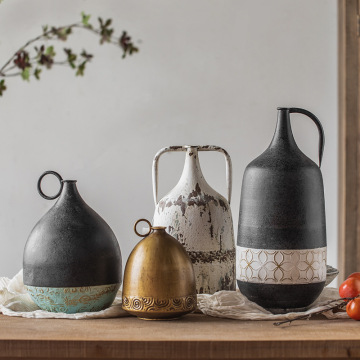 VASO DI FLOORE NORDICO RETRO ART METALE - arredamento per la casa vintage