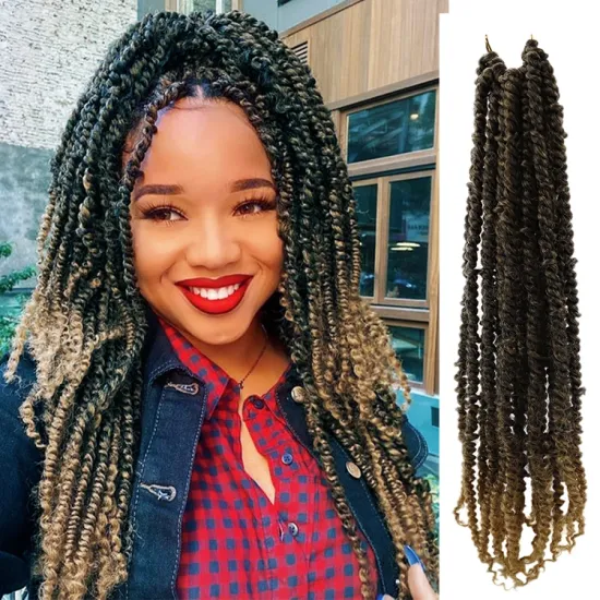 Wholesale Darling African Extension Crochet Passion Twist Colorful Synthetic Wigs Pre Stretched Braiding Hair Extensions