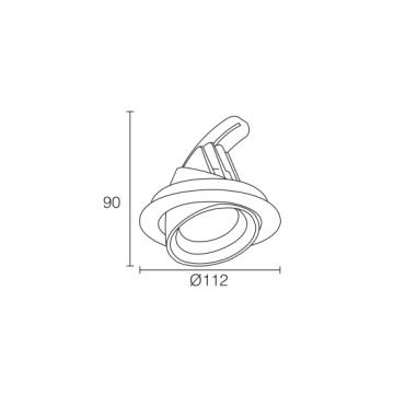 LEDER a-staigh de chàileachd àrd 12W LED Downlight