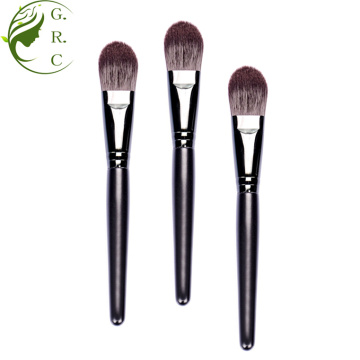 Flat, tapered foundation brush