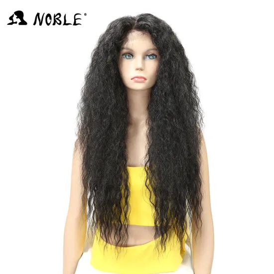 Magic cheap Synthetic Lace Front Hair high quality ombre blonde Wig 30 inch Long Kinky Curly Synthetic Wigs For Black women