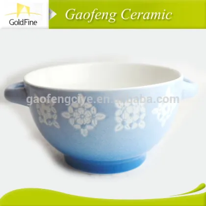 2015 new shape two handles soup for restaurant, chinese soup