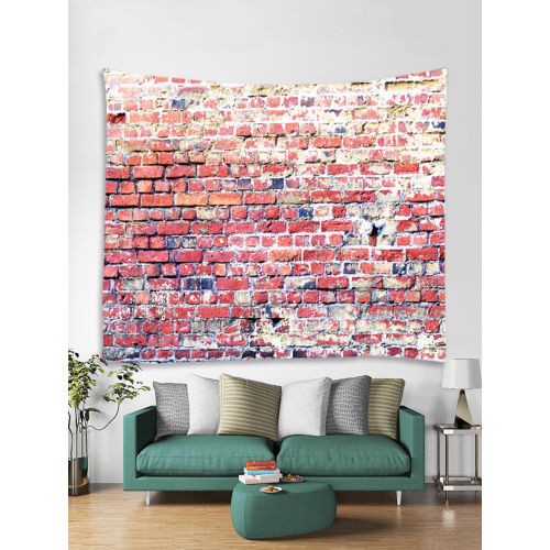 Brick Wall Tapestry Pink Stone Tapestry Wall Hanging Tapestry Polyester Print for Livingroom Bedroom Home Dorm Decor