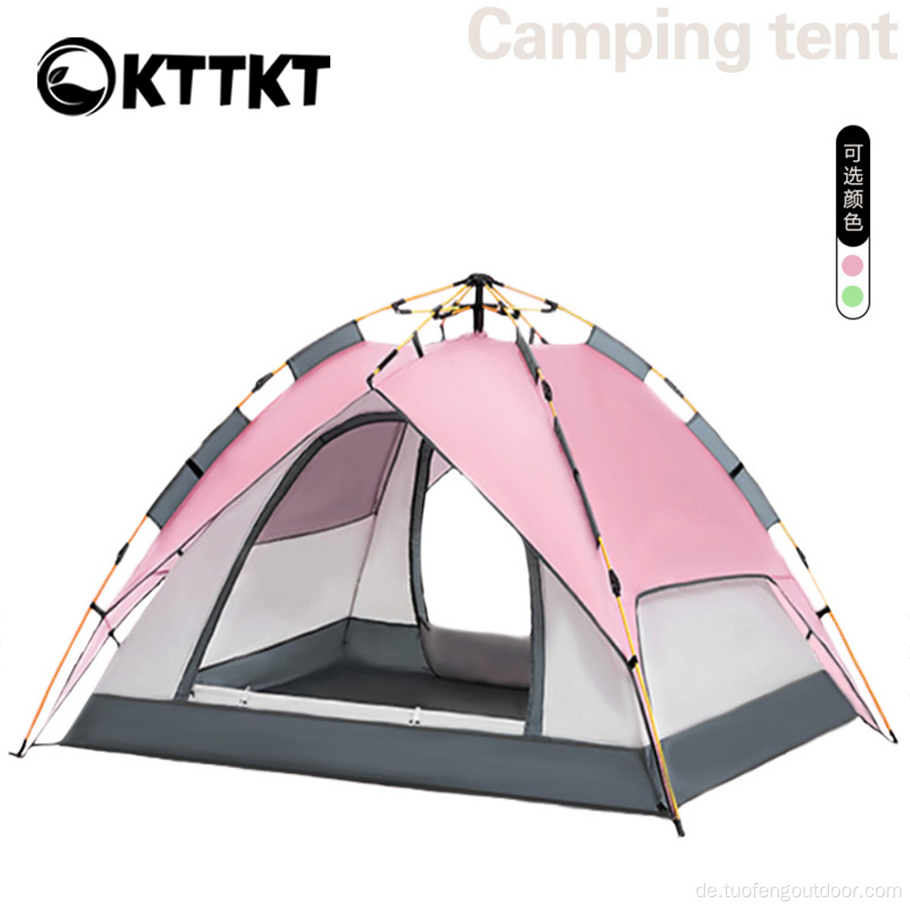 4 kg rosa & grünes Camping -Camping -Camping -Zelt