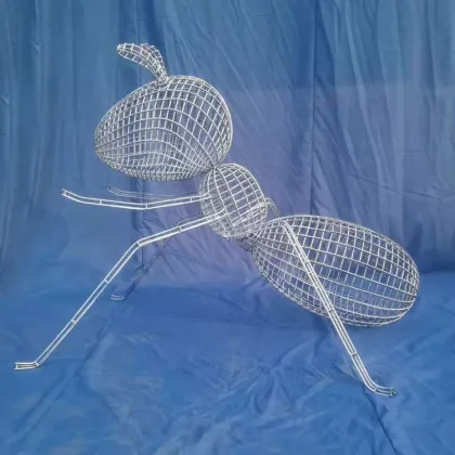 Custom metal swan sculpture decoration