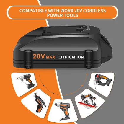 Worx 20V Lithium Battery Replacement Options