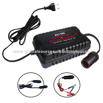 DC to AC Power Inverter with Battery Charger, 110 or 230V Input Voltage and 12V/6A Output