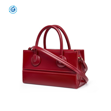 Leather Lining Handbag for Women Vintage Plain Handbag