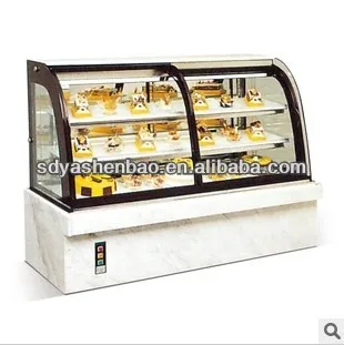 single arc glass door cake refrigerator