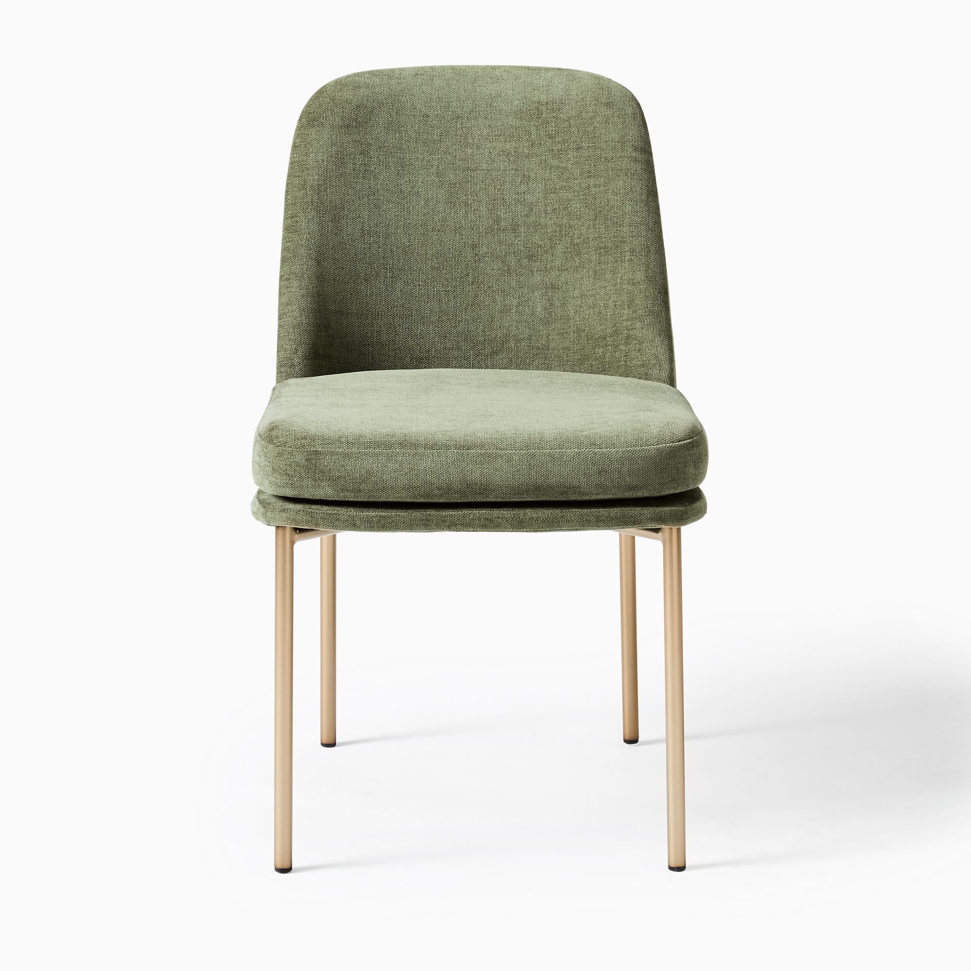 Durable Linen Dining Chair Iron Frame