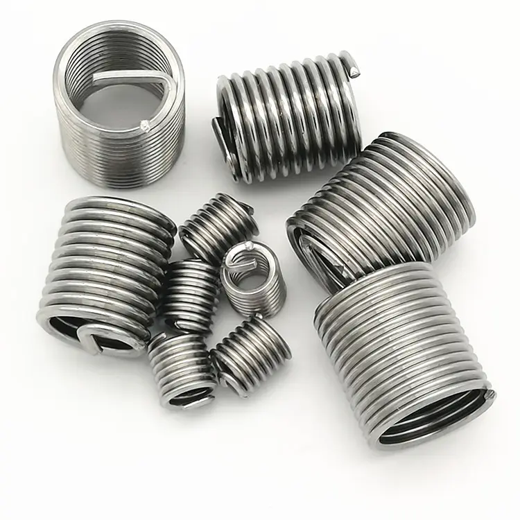 Factory Supply Retractable Spring Thread Insert Fasteners M6 M8 M10 M12 Stainless Steel Carbon Industrial Screw Titanium Alloy