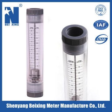 Beixing Meter Manufacturer LZG plastic tube rotameter air flowmeter