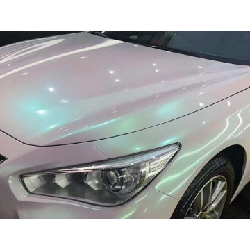 chameleon shining fantasy white car wrap vinyl