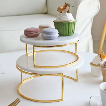 2024 Trend: Wholesale Marble Weeding Afternoon Tea Cup Cake Dessert Gold Centerpiece Stands Cylinder Cake Stand