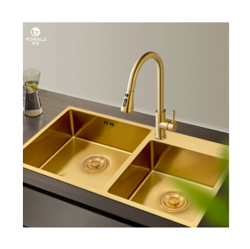 Modern Stainless Steel Double Bowl Kitchen Sink